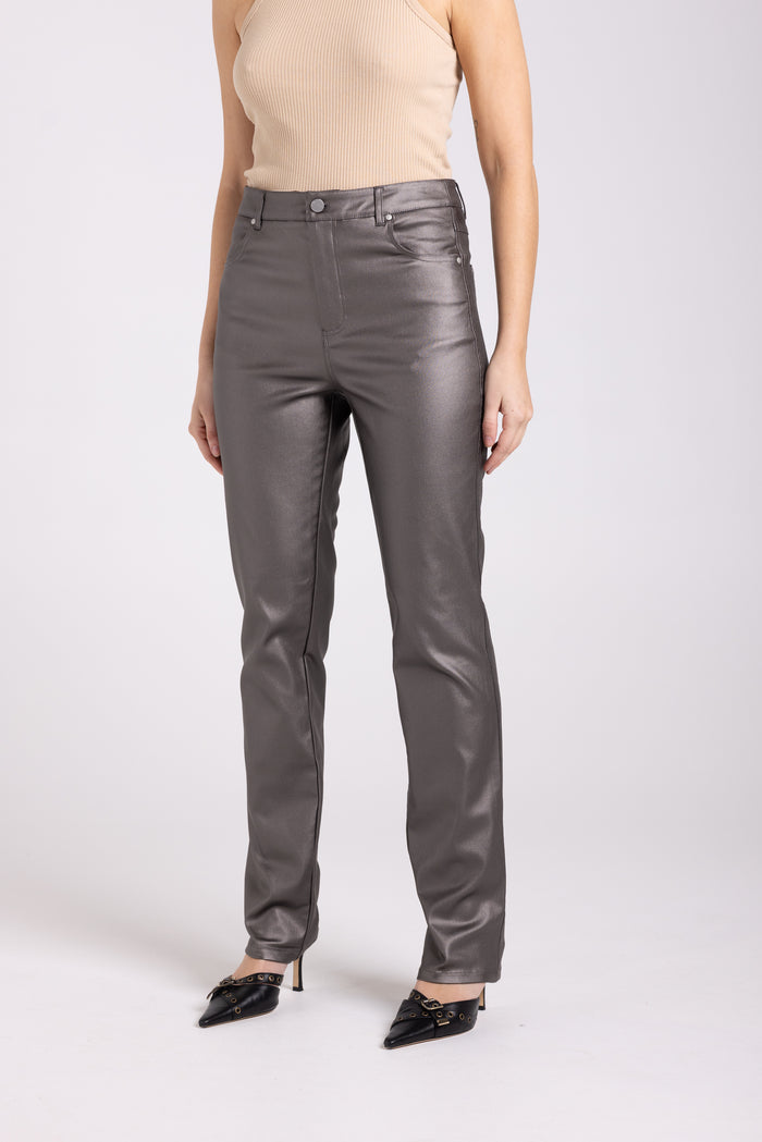 Metalic Stretch Jean Espresso