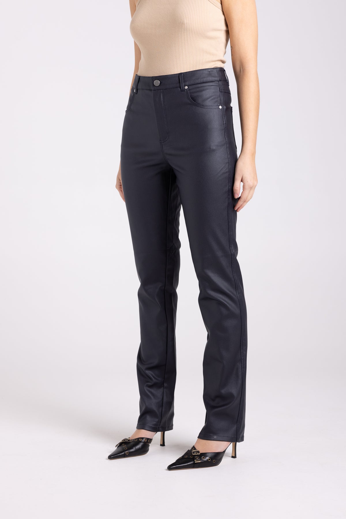 Metalic Stretch Jean Navy