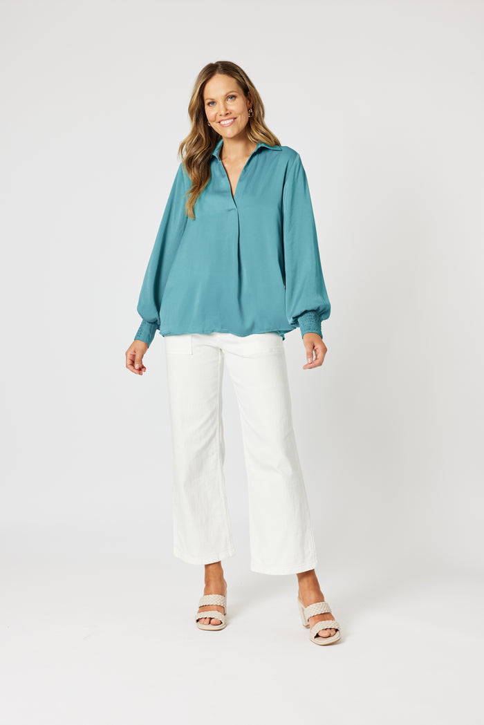 Luxe Top Teal