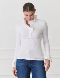 Jolie Long Sleeve Top White