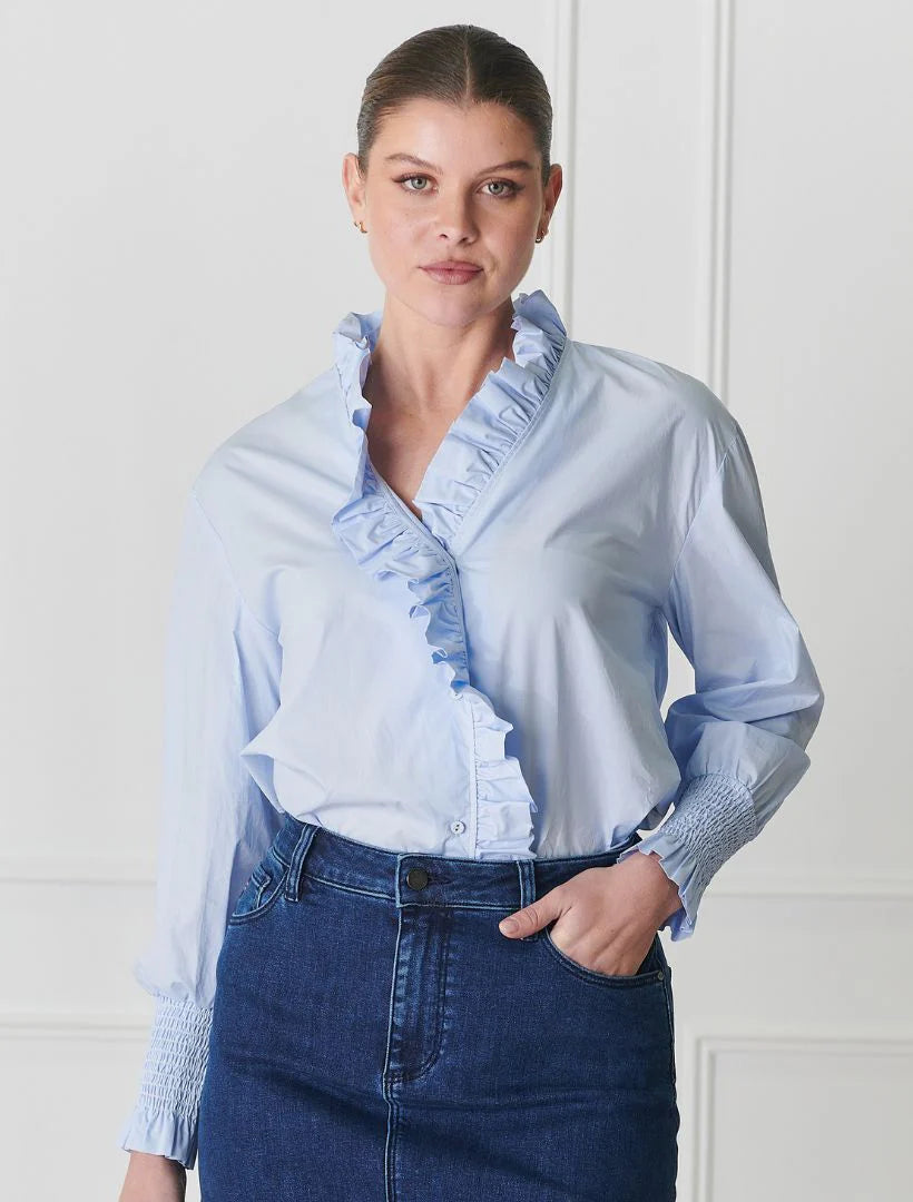 Jessie V Shirt Blue