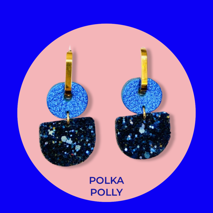 Dainty Hoops Blue Sparkle