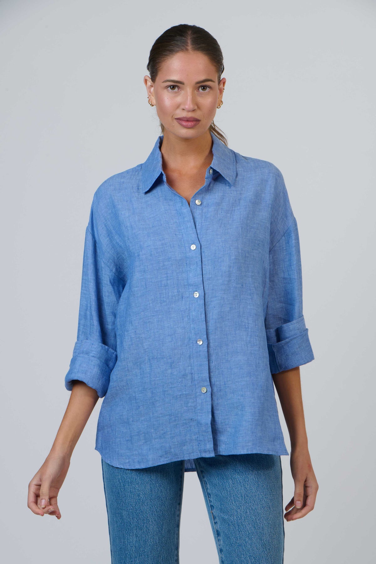 Boyfriend Shirt Azur