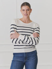 Gwynie Knit Navy White