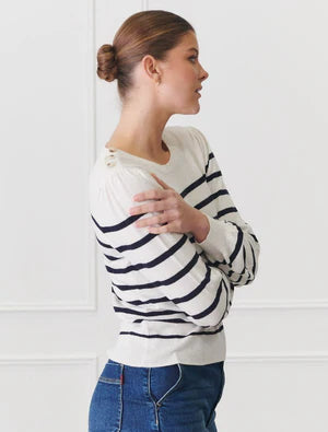 Gwynie Knit Navy White