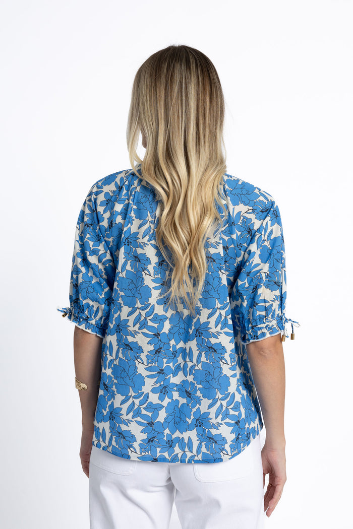 Fleur Blouse Blue Stone