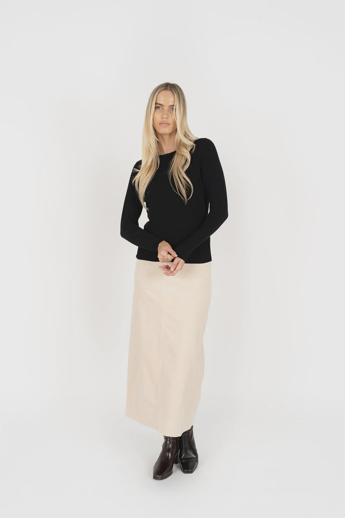 Billie Cord Skirt Vanilla