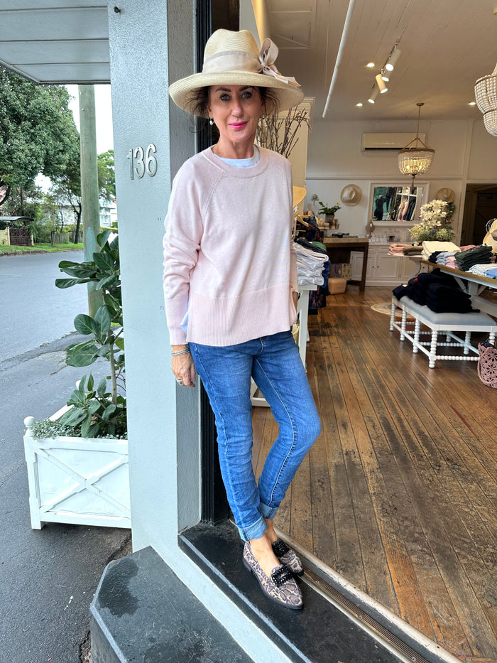 Crew Neck Sweater Pink