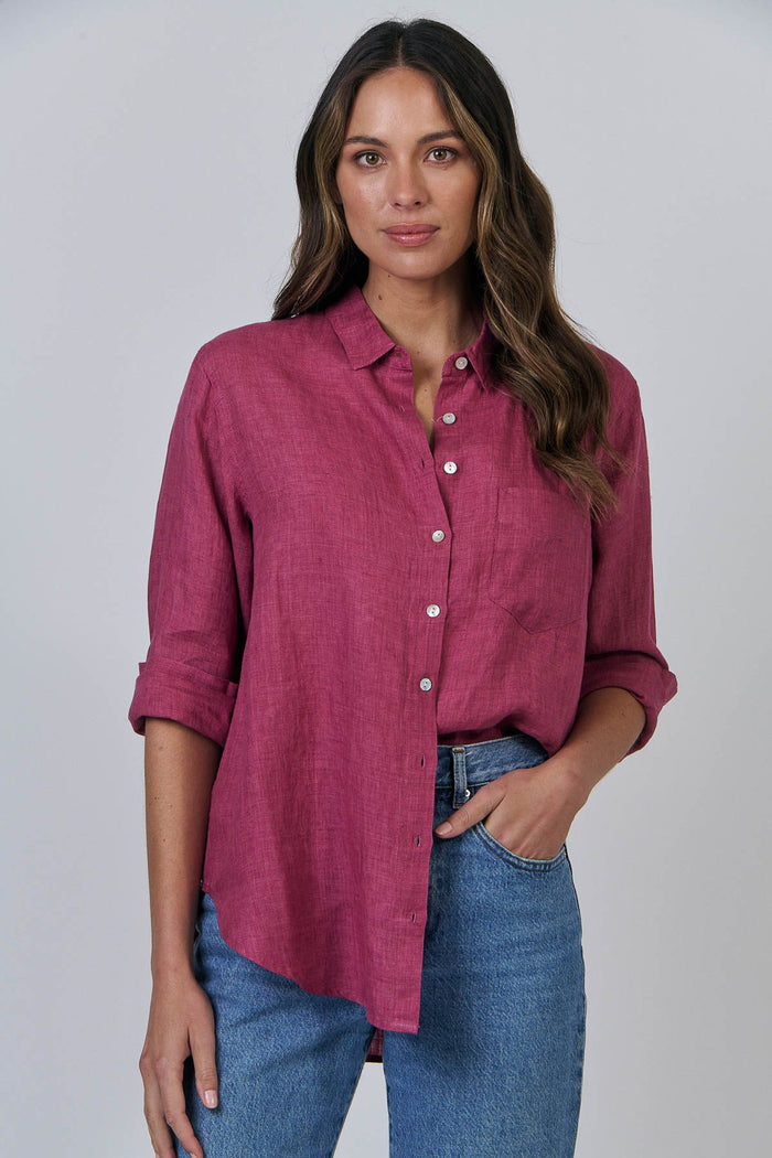 Bordeaux Grape Linen Shirt