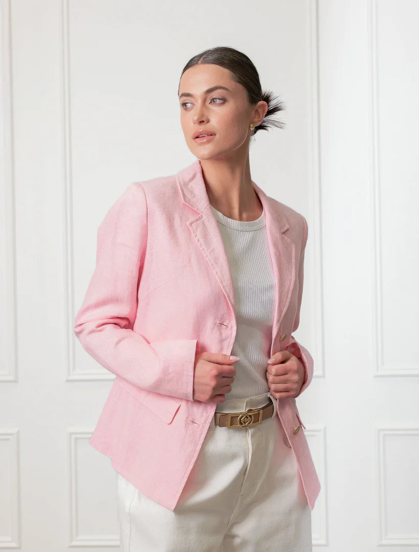Peta Linen Jacket Pink