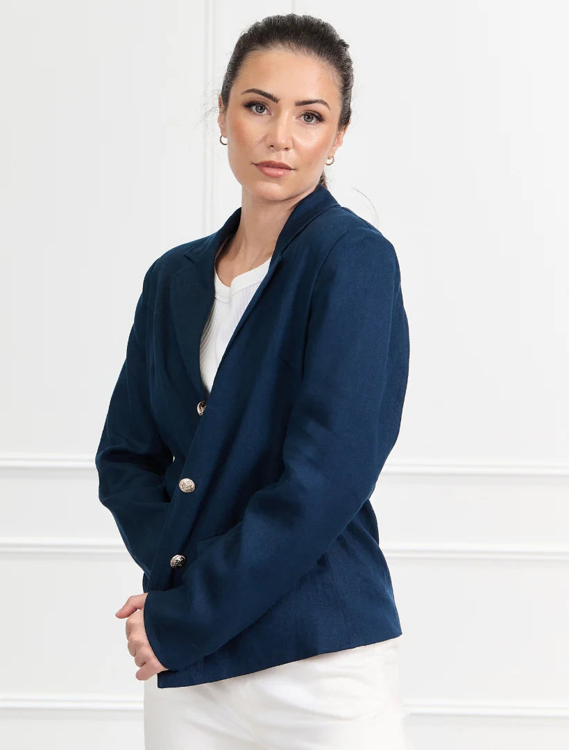 Peta Linen Jacket Navy