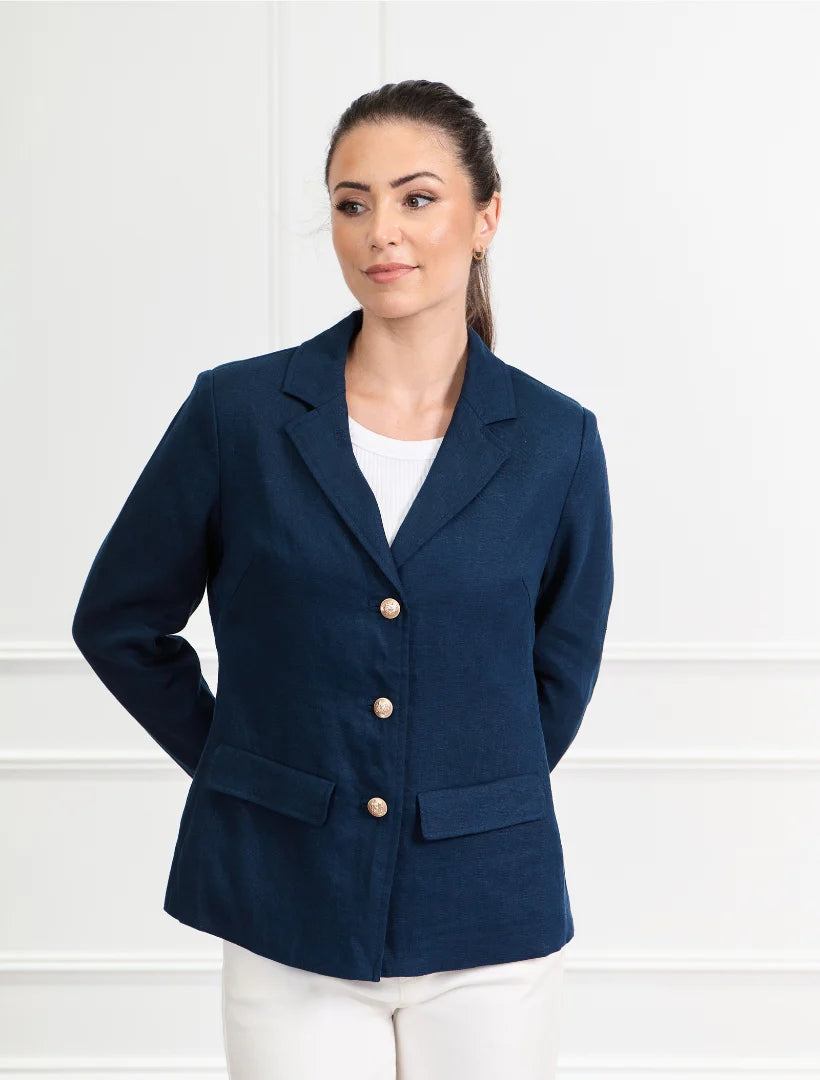 Peta Linen Jacket Navy