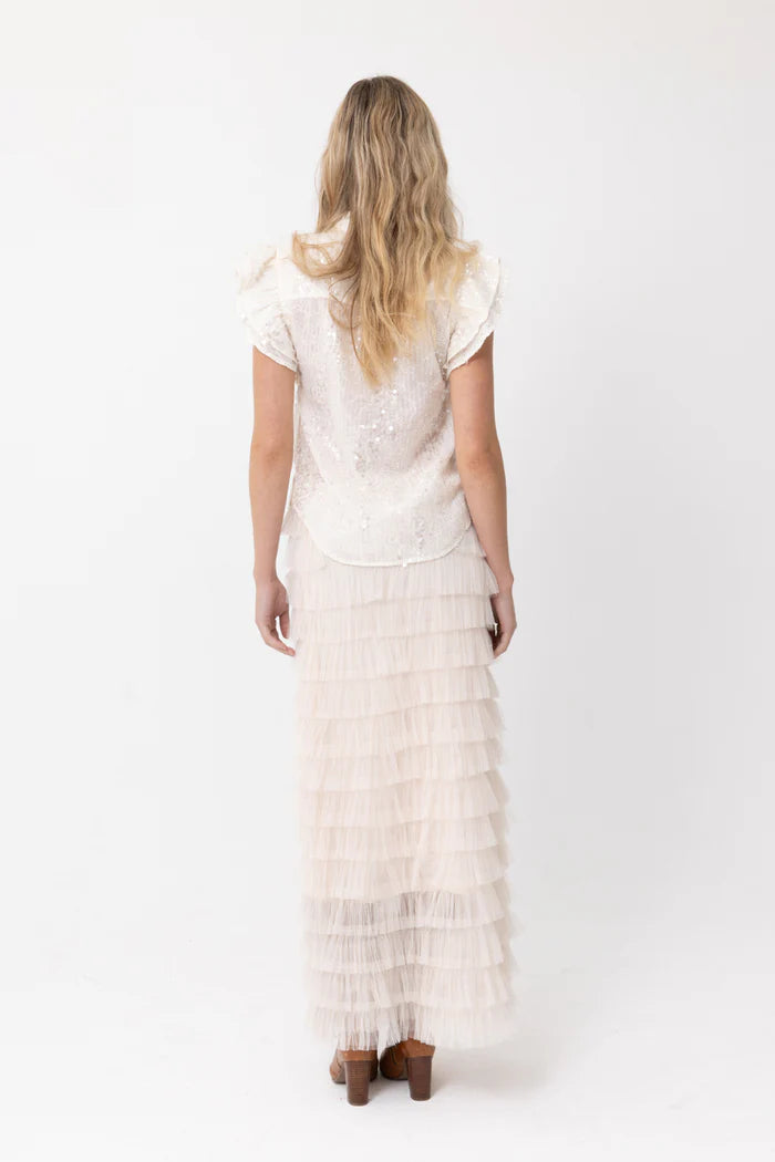 Sequin Me Blouse Sand