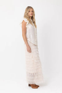 Sequin Me Blouse Sand