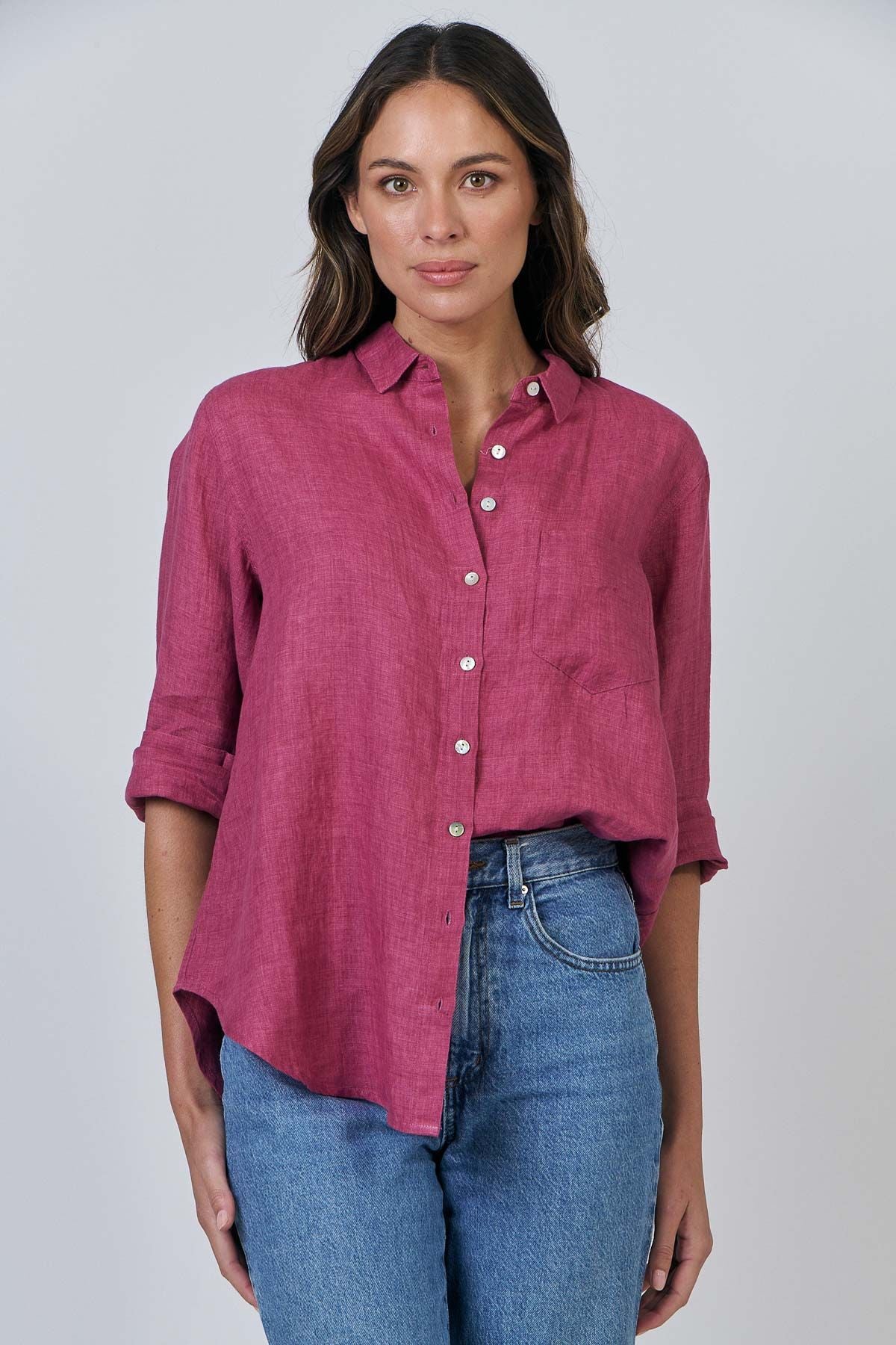 Bordeaux Grape Linen Shirt