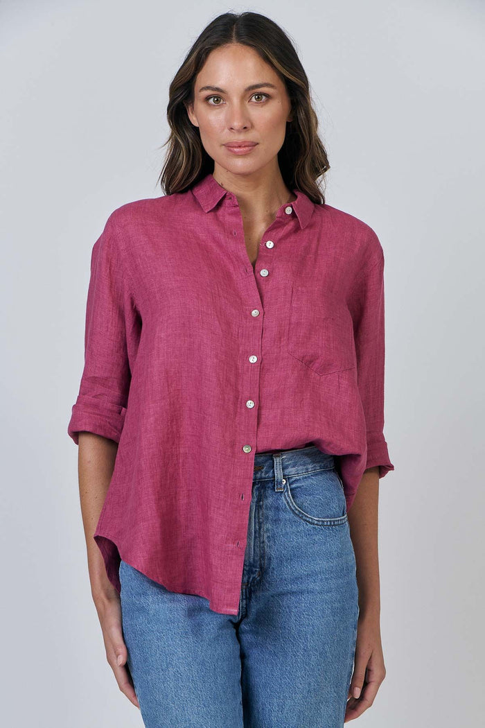 Bordeaux Grape Linen Shirt
