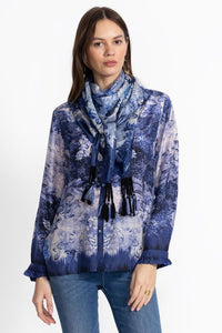 Denim Lace Scarf