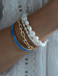 Lucienne White Pearl Bracelet Silver
