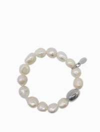 Lucienne White Pearl Bracelet Silver