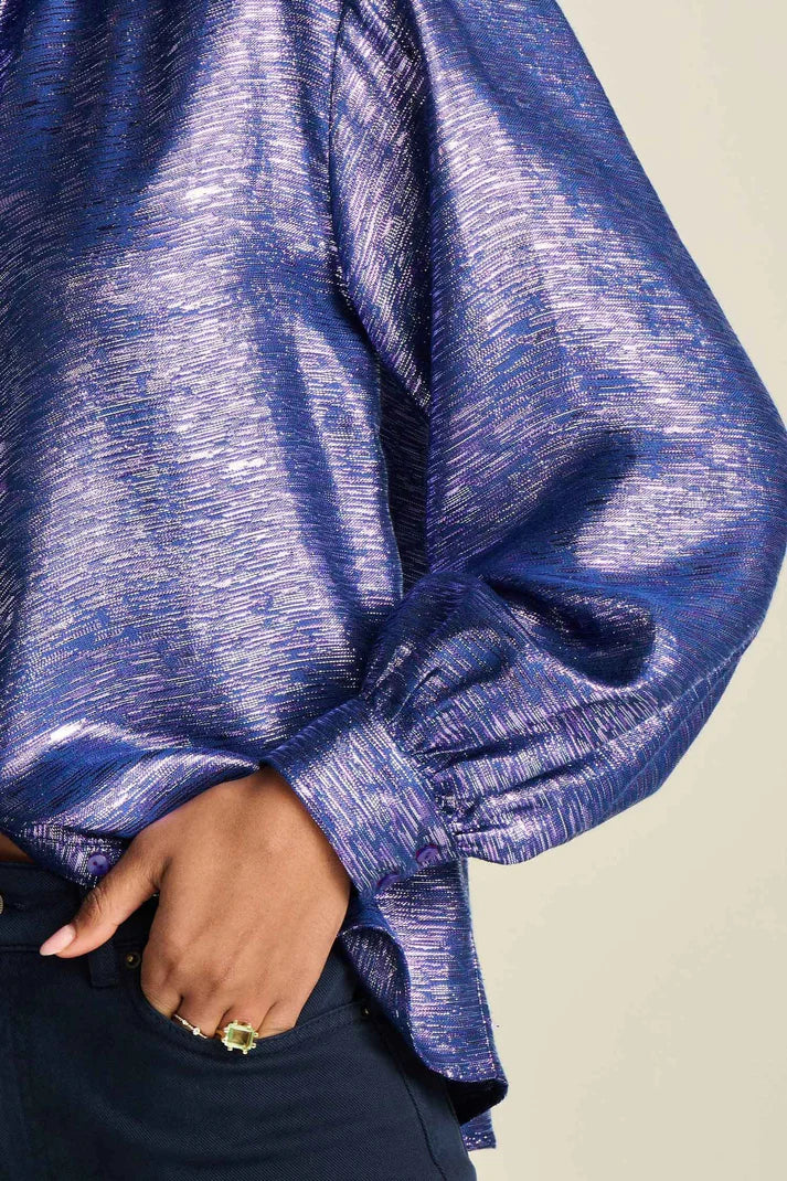 Violet Festive Blouse Blue