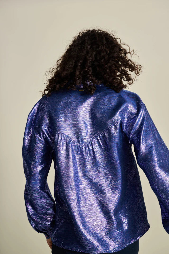 Violet Festive Blouse Blue