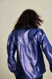 Violet Festive Blouse Blue