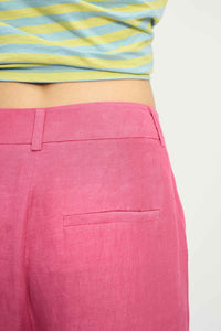 Pants Raspberry Linen