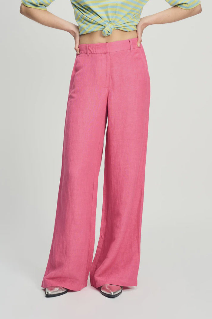 Pants Raspberry Linen