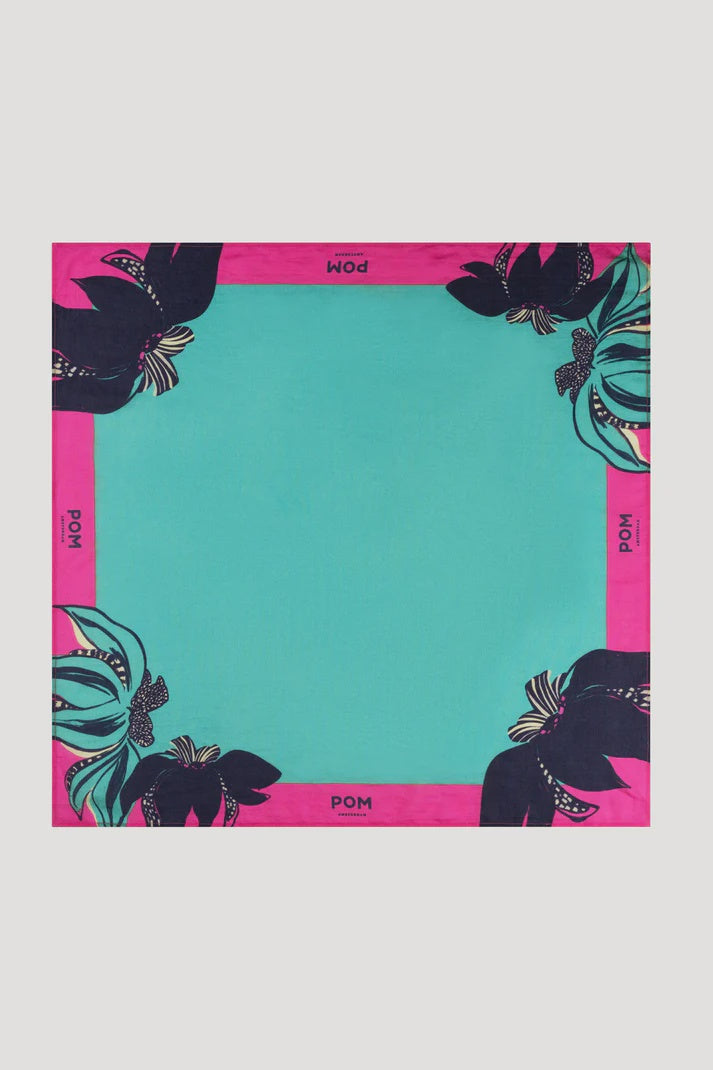 Fresh Green Floral Scarf