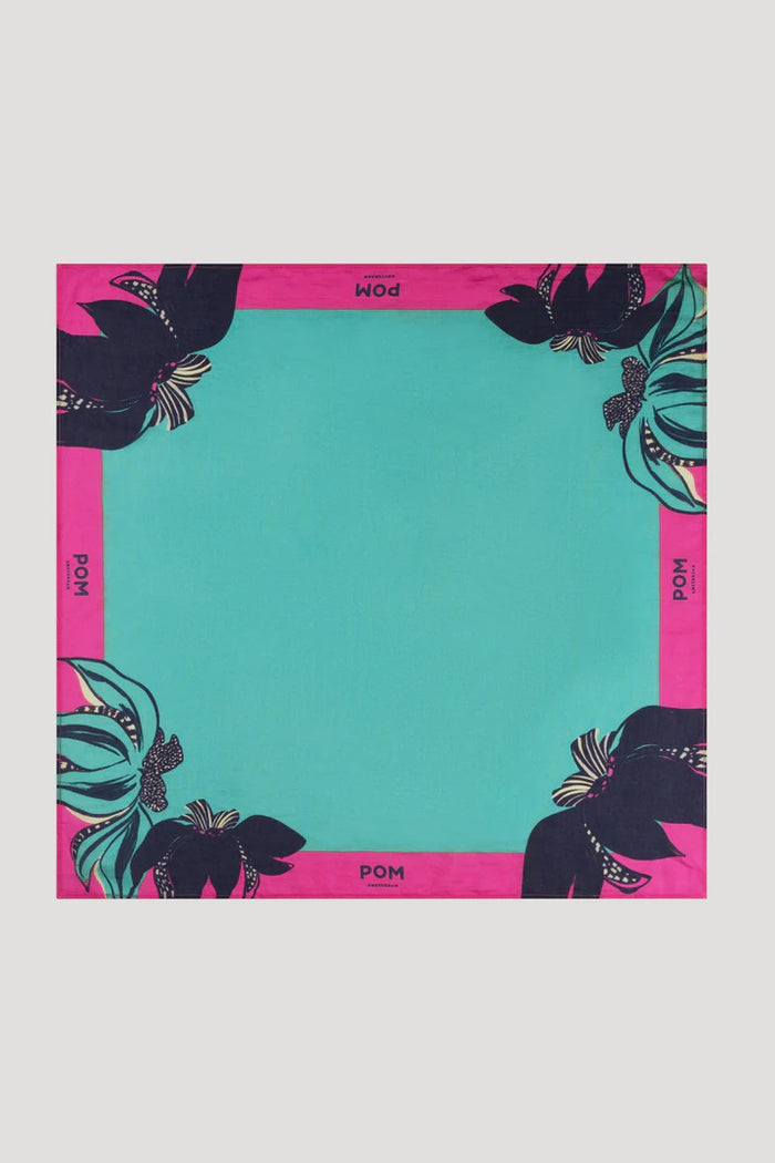 Fresh Green Floral Scarf