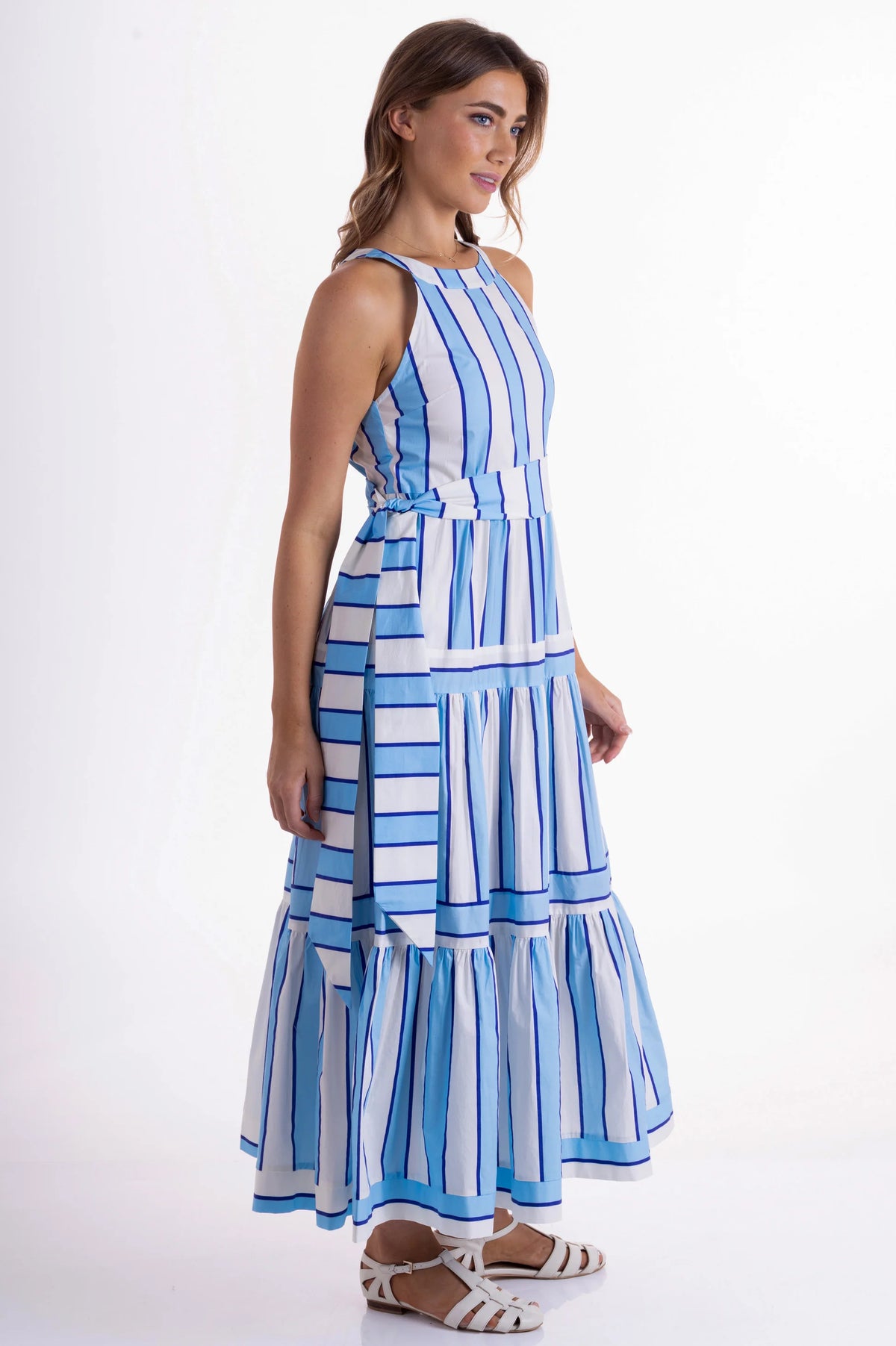 Esme Dress Blue Stripe