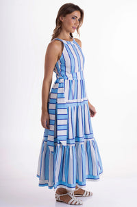 Esme Dress Blue Stripe