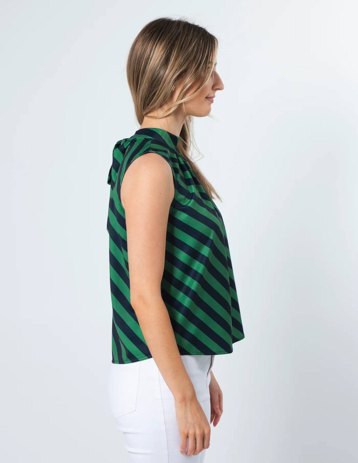 Jenna Top Navy & Green