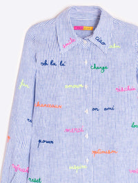 Mafalda 500 Stripe Shirt Navy