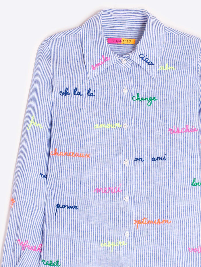 Mafalda 500 Stripe Shirt Navy