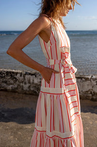 Esme Dress Pink Stripe