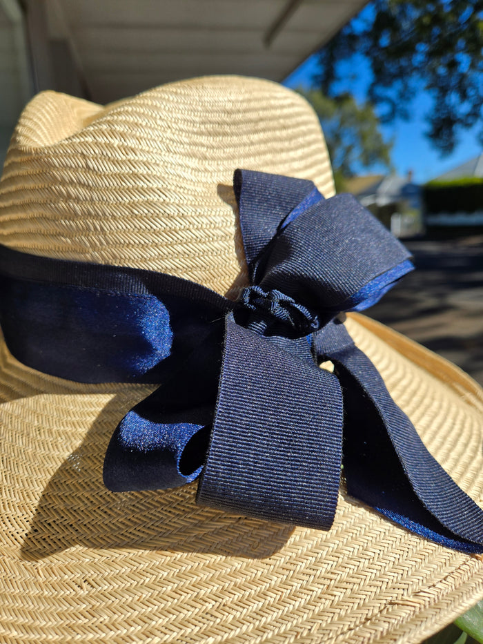 Buntal Cuenca Navy Ribbon