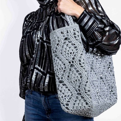 Anouk Silver Crochet Basket