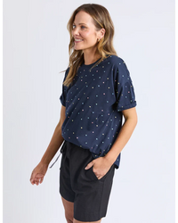 Festive Spot Tee Navy