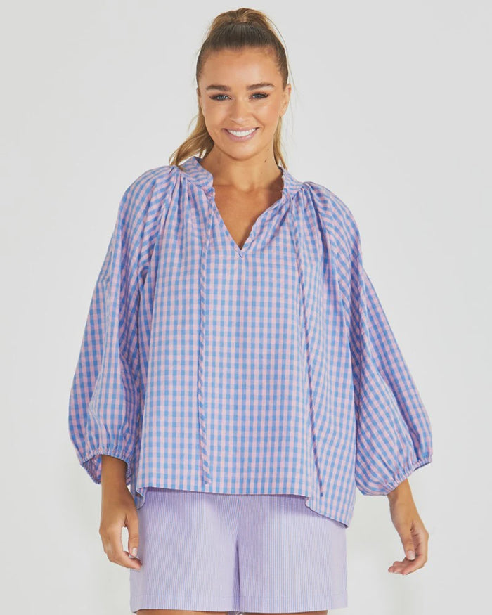 Phillipa Top Pink Blue