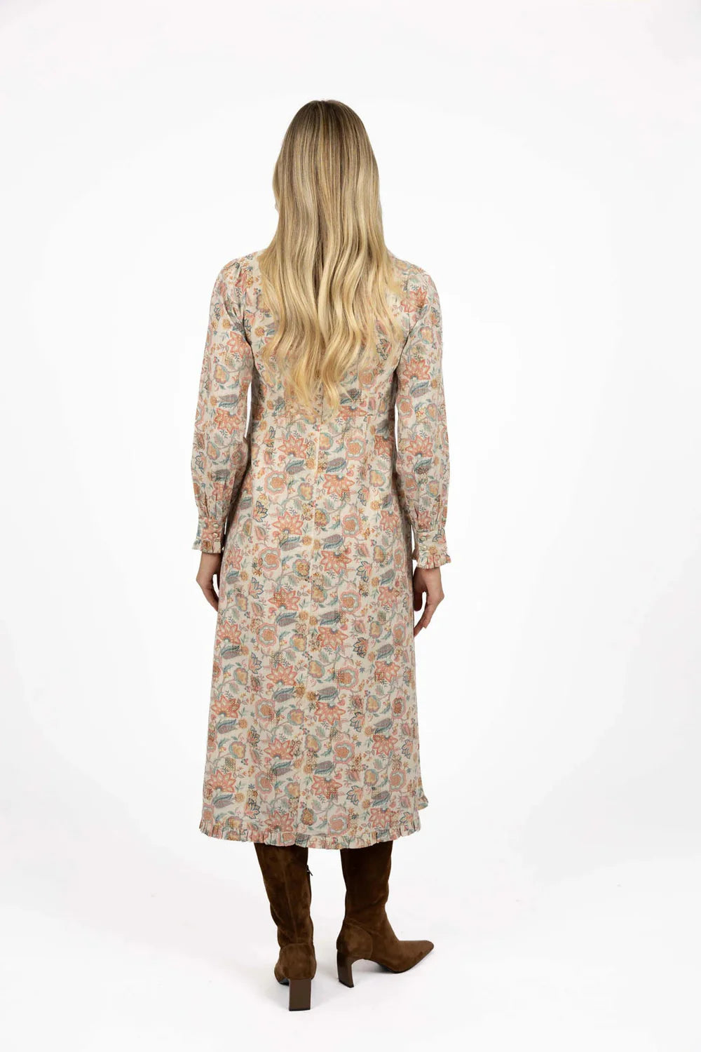 Florence Midi Dress Blue Print