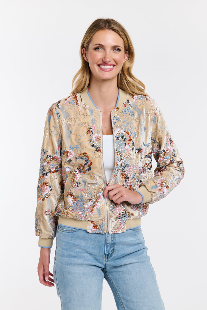 Charm Bomber Jacket Ivory