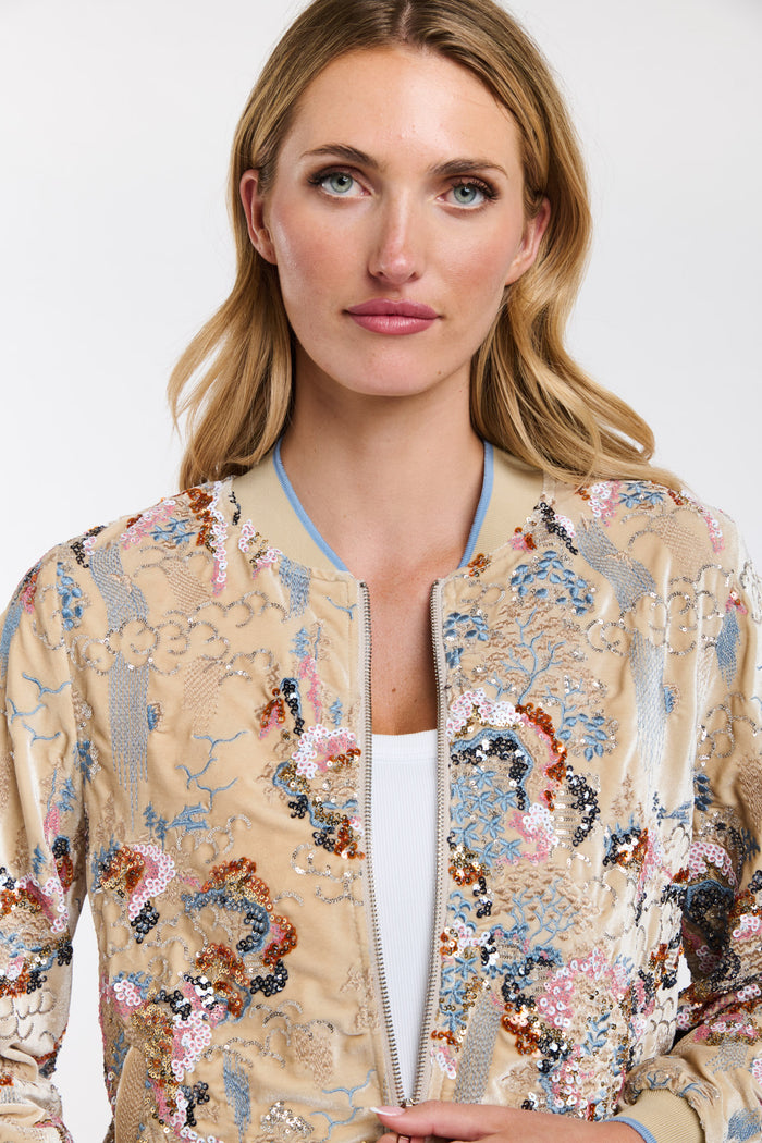 Charm Bomber Jacket Ivory