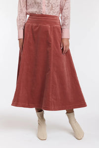 Dakota Cord Skirt Tea Rose