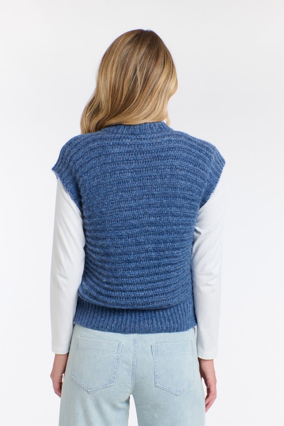 Ellis Lurex Vest Denim