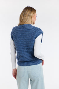 Ellis Lurex Vest Denim