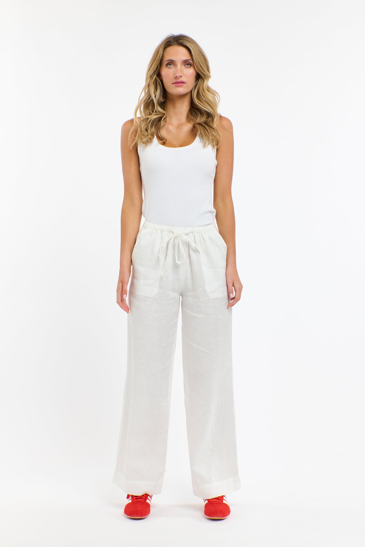 Perry Linen Pant White