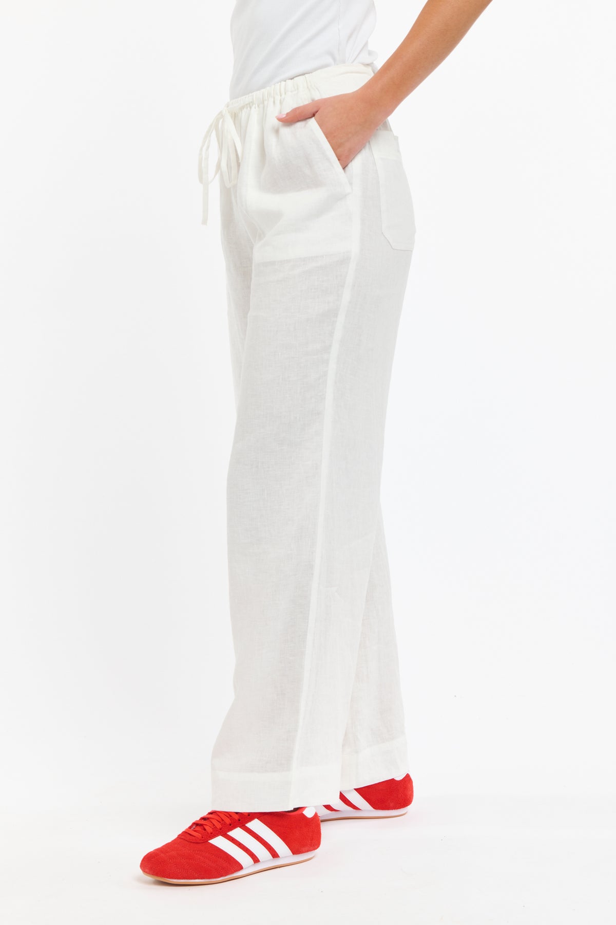 Perry Linen Pant White