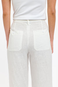 Perry Linen Pant White