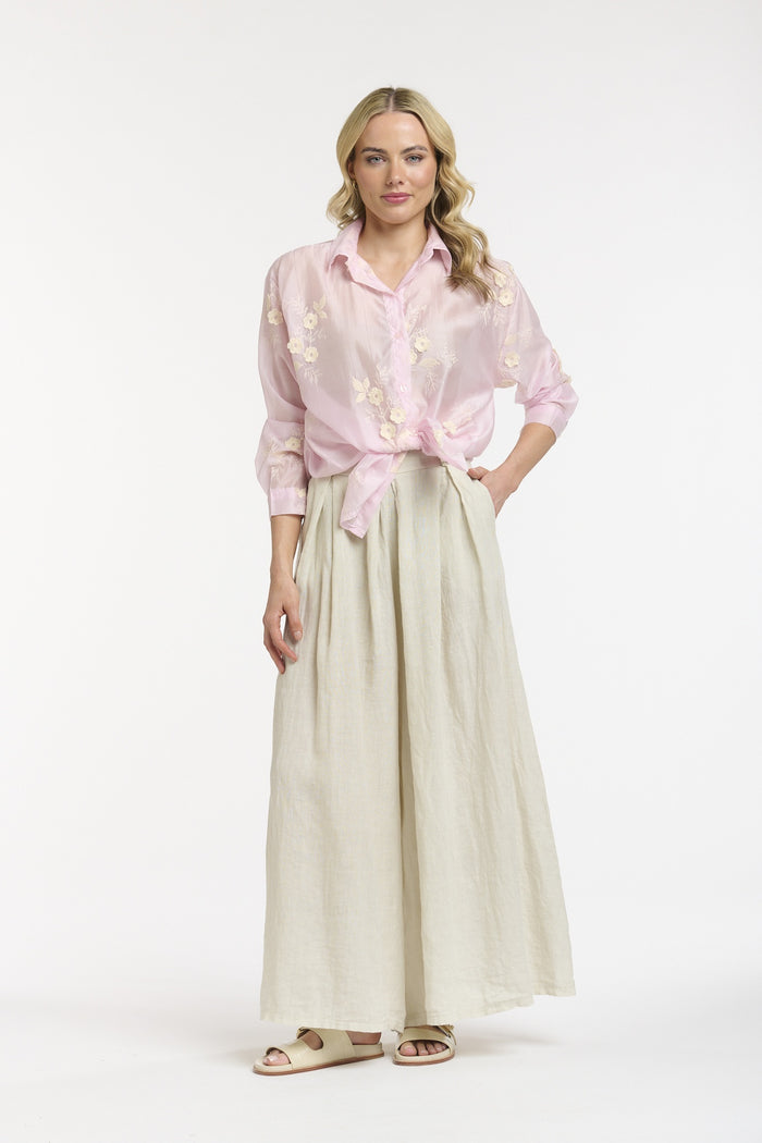 Embroidered Shirt Pink